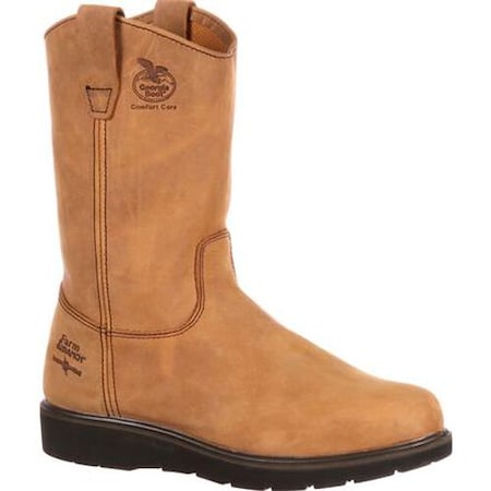 Georgia Boot Farm & Ranch, Men's Farm and Ranch Pull On Work Boot, 10 W, SPR Leather, 11 in Height G4432